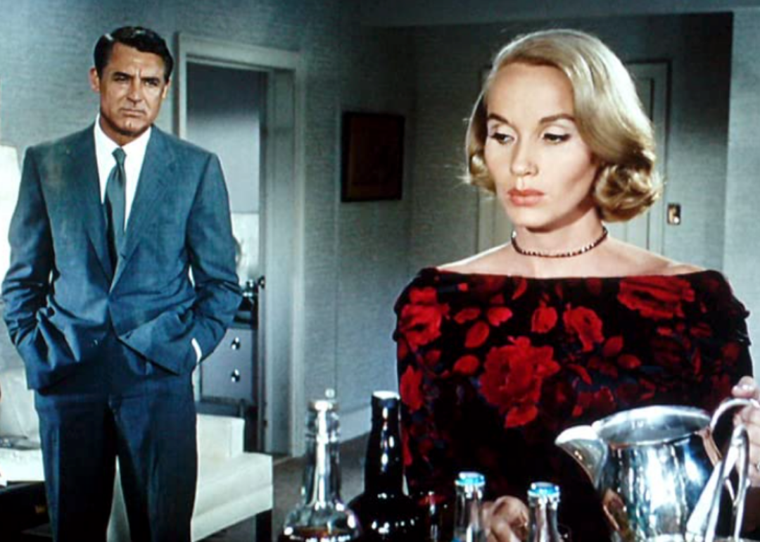 Actori intr-o scena din North by Northwest.